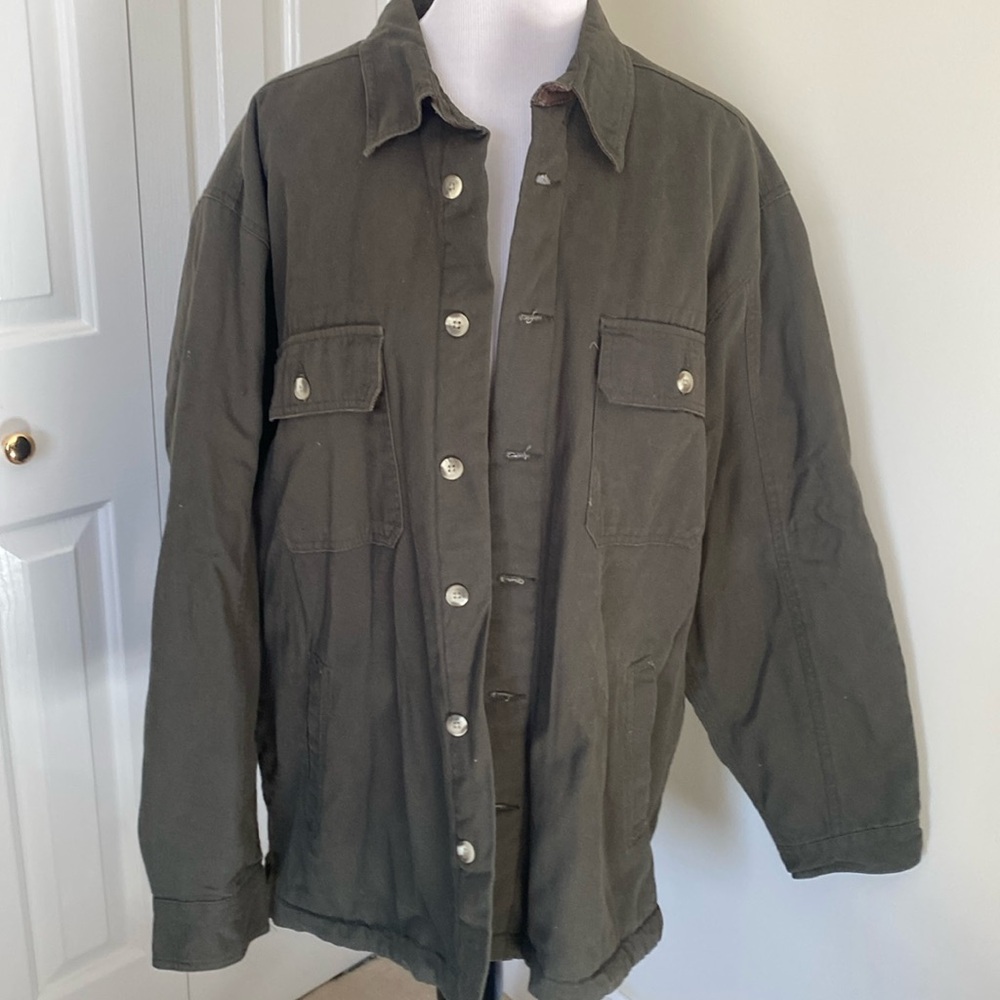 NWOT Men’s Olive Green Canvas Jacket